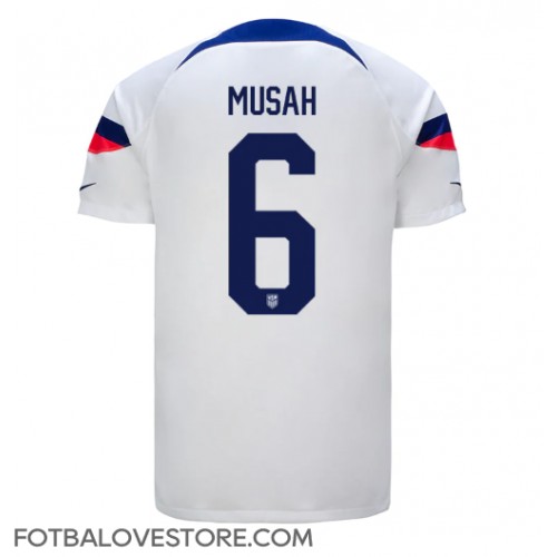 Spojené státy Yunus Musah #6 Domácí Dres MS 2022 Krátkým Rukávem